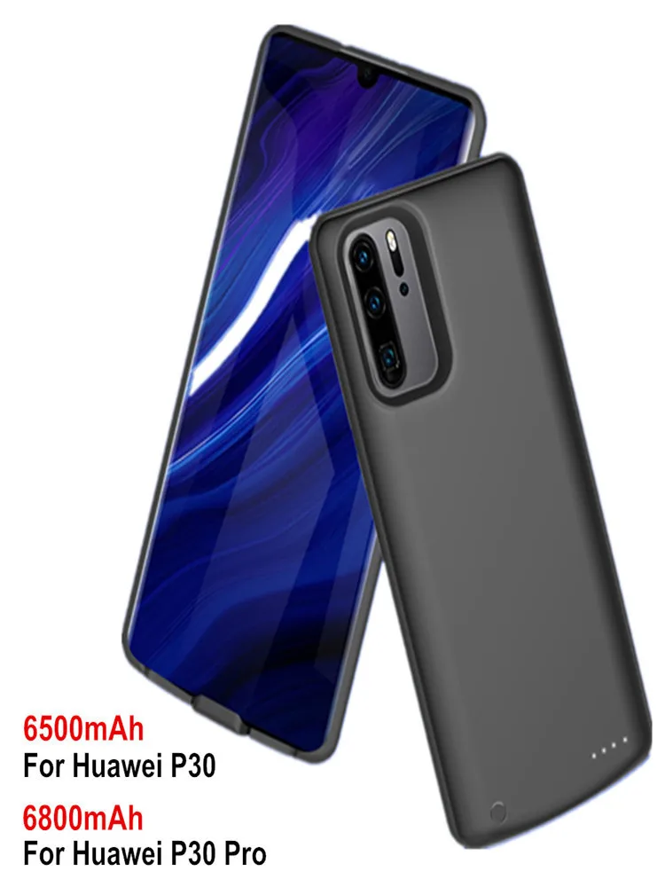 6500 мАч Мобильный Внешний аккумулятор зарядное устройство для huawei P30 чехол Зарядное устройство 6800 мАч чехол Зарядное устройство для huawei P30 Pro
