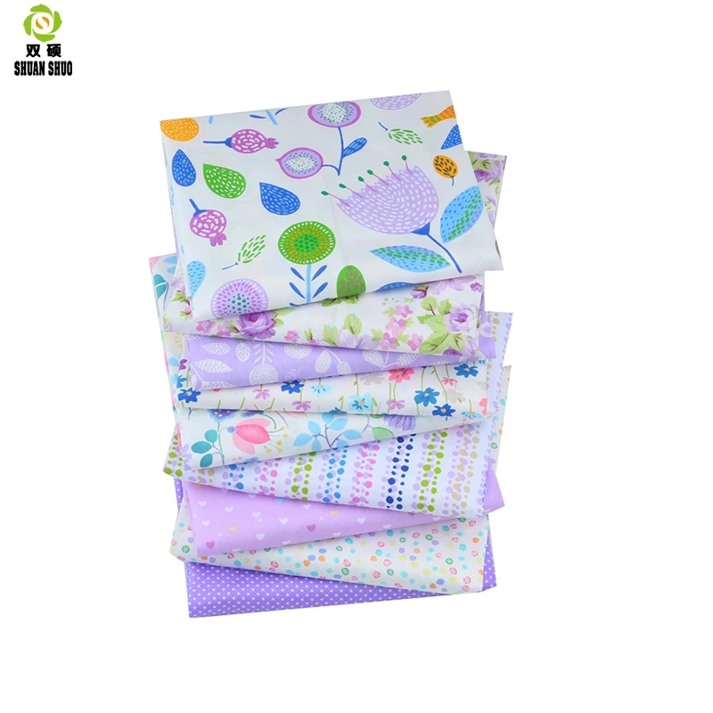 Фиолетовая Лоскутная Ткань Shuanshuo хлопковая ткань пэтчворк швейная кукольная