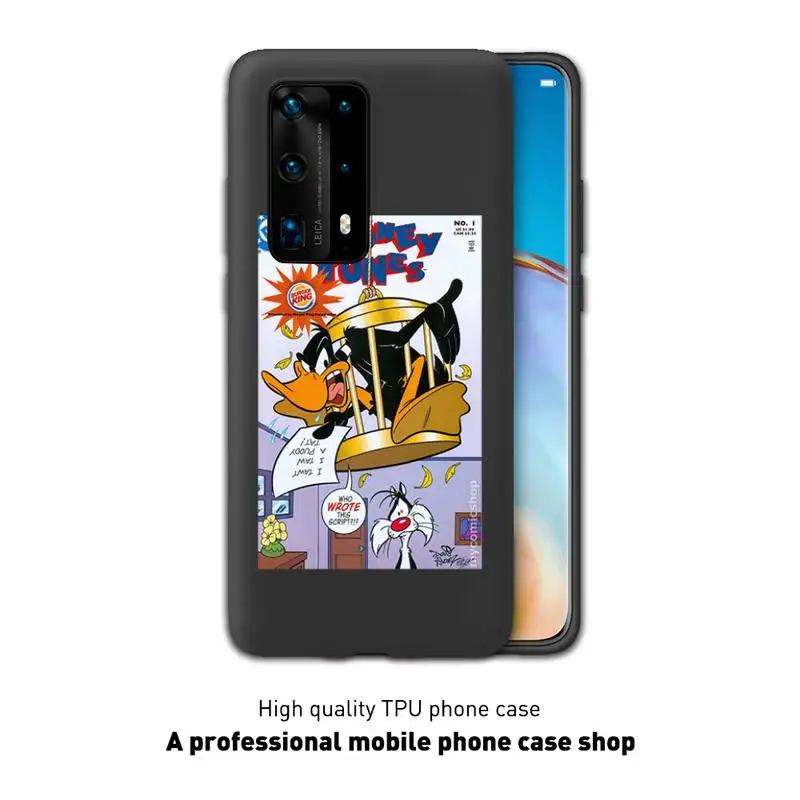 

Bugs Bunny Phone Case Black Cover For Huawei P10/20/30/40/20Pro/30Pro/30Lite/40Pro NOVA3/3E/3i/7SE Cases