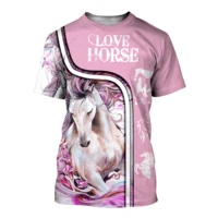 3d horse print t shirt for boy 2021 comfort teens summer funny animal print top short sleeve t shirt boy girl fashion tops