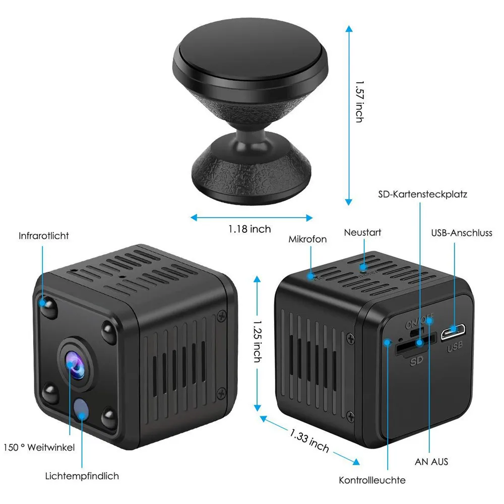

Mini Camera HD IP Camera 1080P Sensor Night Vision WIFI Camera Remote Monitor Small Camera Wireless Surveillance Cam