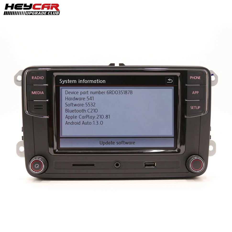 Android Авто Carplay Noname RCD330 Plus RCD340G MIB для VW Polo Golf 5 6 Passat B6 B7 CC Tiguan Jetta MK5 MK6 6RD 035 187B 5532