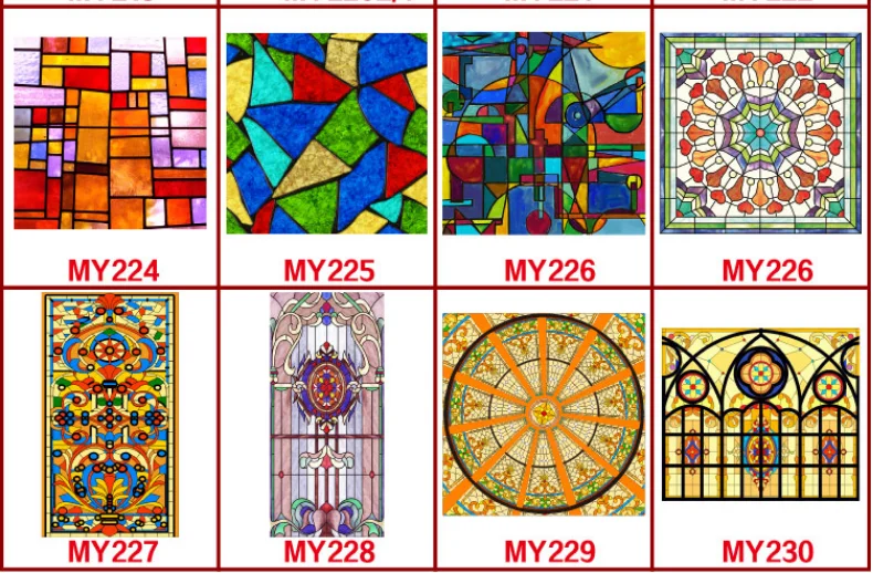 Оконная пленка с цветком лотоса на заказ статическая липкая витражная для церкви