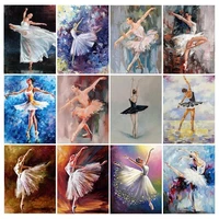 elegant ballet dancer diamond painting full squareround drill 5d diy rhinestone embroidery wall art pictures for bedroom decor