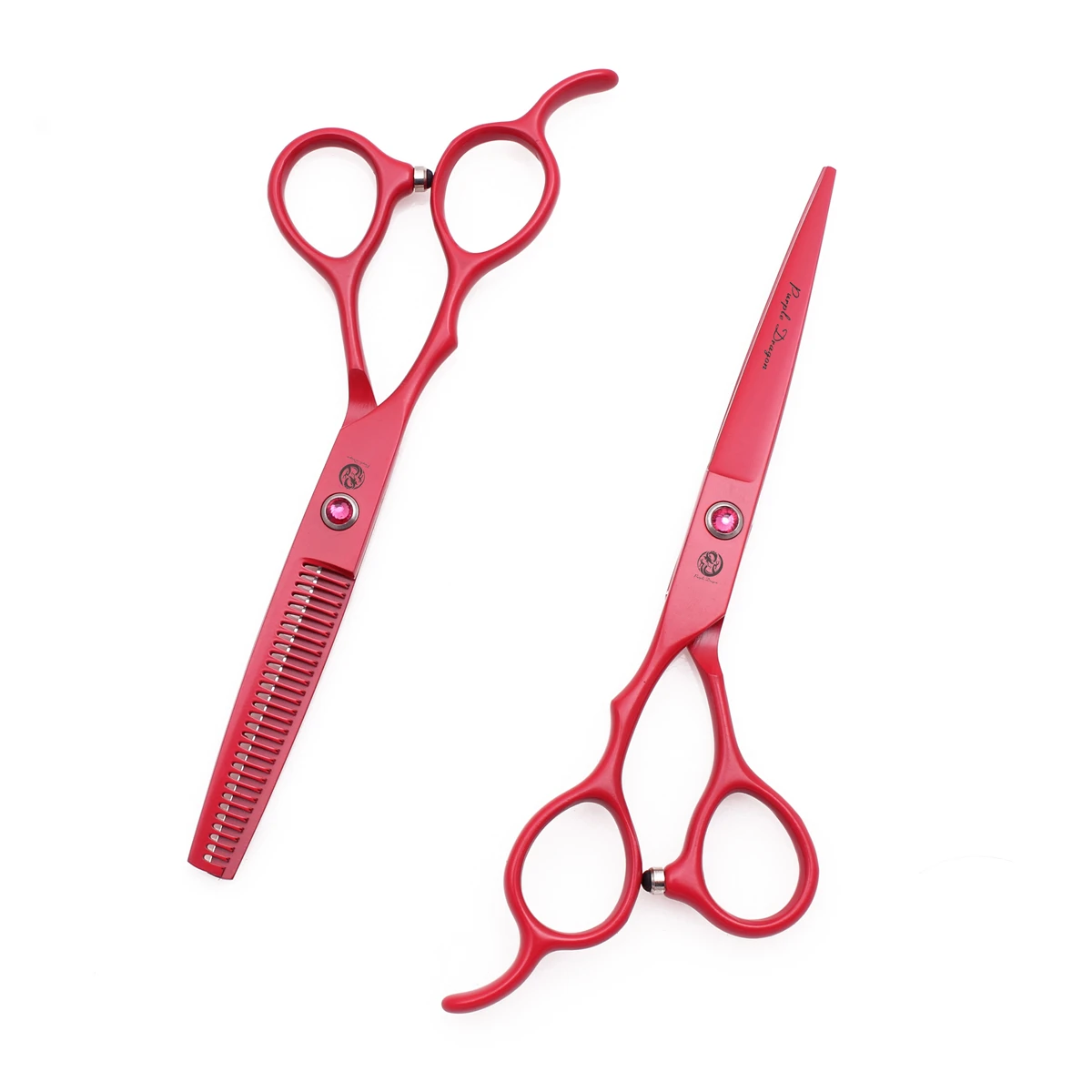 Парикмахерские ножницы с левой ручкой 5 дюйма из нержавеющей стали фиолетовым