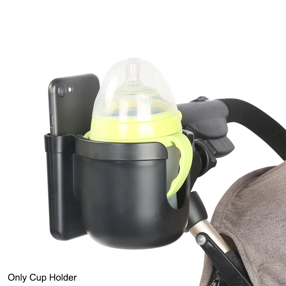 

2 In 1 Cup Holder Outdoor Phone Stand Travel Bottle Rack Non Slip Baby Stroller ABS Buggy Pushchair Practical Universal Stable