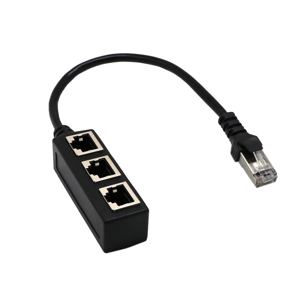 1 шт. RJ45 Разъем LAN Ethernet сетевой разветвитель адаптер Мужской до 3 Женский Кабель