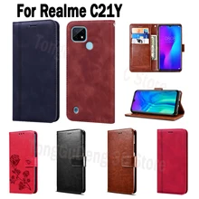 For Realme C21Y Case Wallet Flip Leather Phone Protective Shell Cover On Realme RMX3261 C 21Y C21 Y чехолна Etui Book Coque Bag