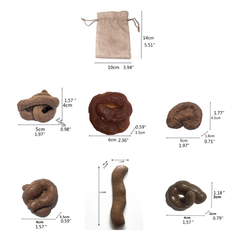 

Soft Fake Poop Feces Pranks Toys Gag Gift Realistic Mischief Novelty Toys for Joke Trick Halloween April Fools Day Party