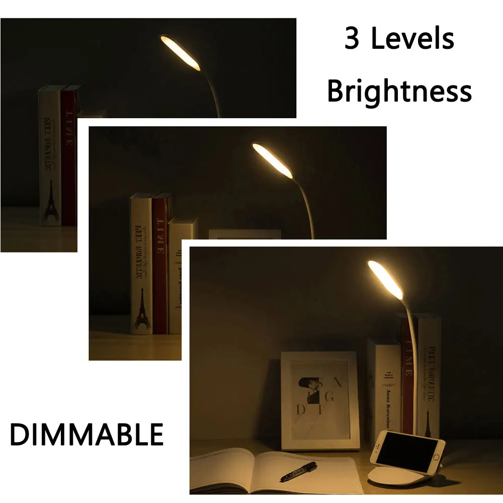 Настольные лампы, освещение для глаз, Офисная лампа с USB-портом для зарядки, 3 уровня яркости, сенсорный светильник для чтения от AliExpress WW