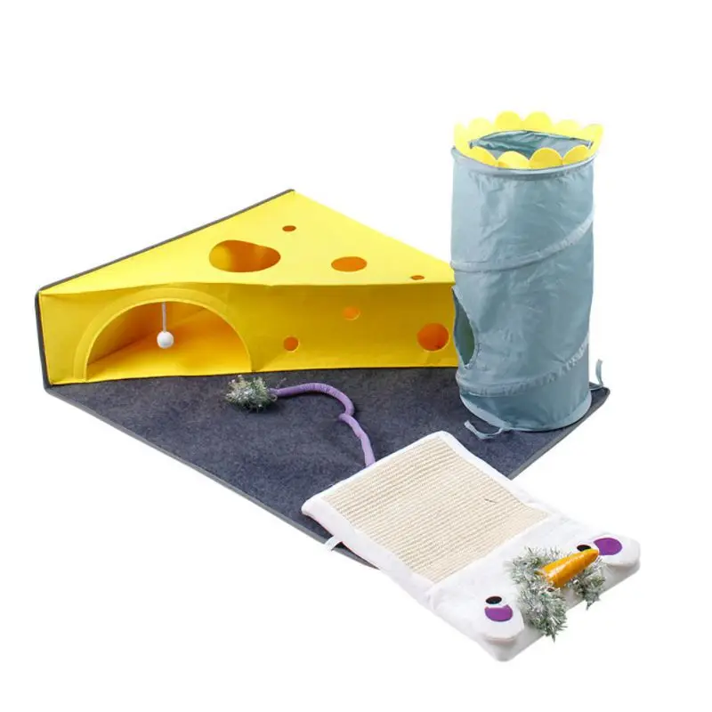 

Складная игрушка для котят, игрушка для домашних животных, игрушка для кошек, палатка, туннель, нескользящий материал для маленьких и больши...