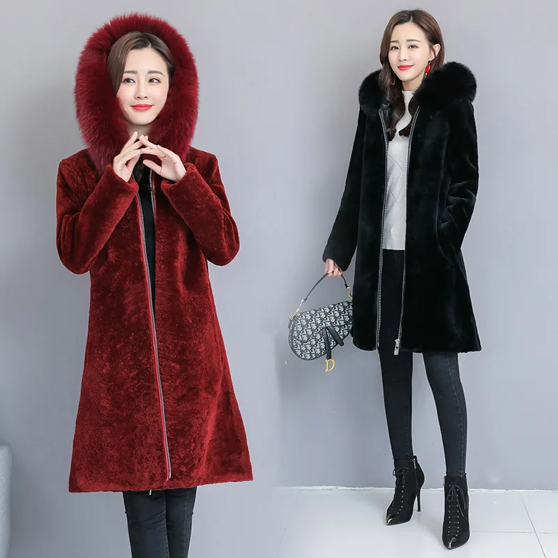 

Женское зимнее теплое пальто из искусственного меха, с расклешенными рукавами