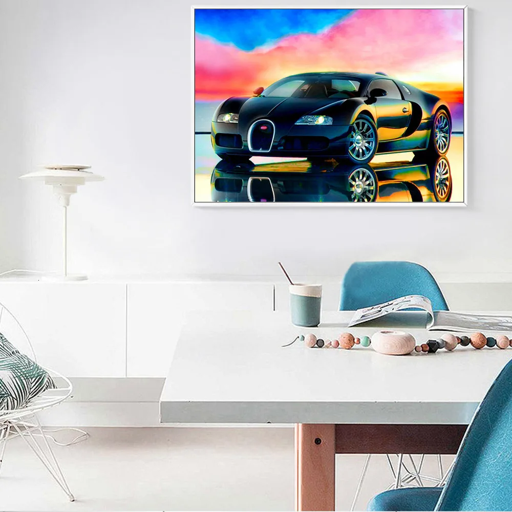 Huacan Diamond Mosaic Car 5d Diamond Painting New Arrivals Scenic Diamond Embroidery Sale Rhinestones Pictures