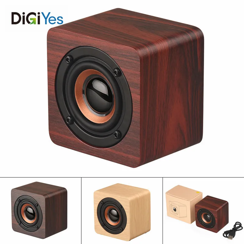 Universal Portable Durable Woodeniness Mini Wireless 4.2 Bluetooth Speaker with Large Battery for Smartphone / PC wholesale|Портативные
