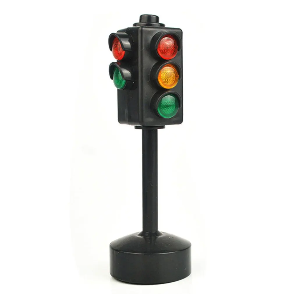

Mini Traffic Signs Road Light Block With Sound LED Toys For Kid Safety Education Mini Traffic Signs Road Light Toys