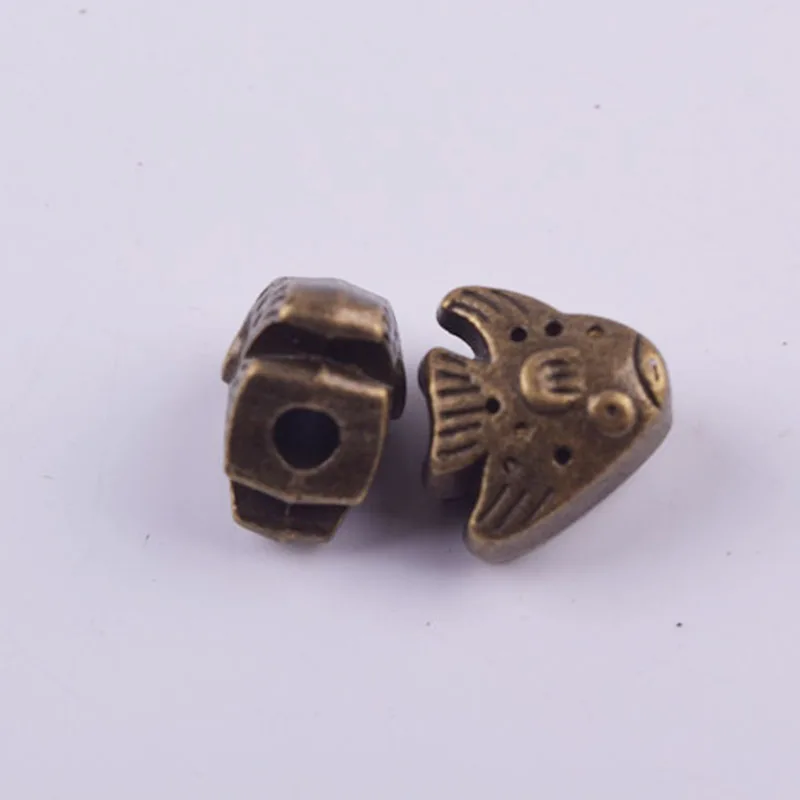 

Оптовая продажа, маленькие золотые рыбки, европейские амулеты из цинкового сплава, античные бронзовые бусины, бусины «сделай сам» для брасл...