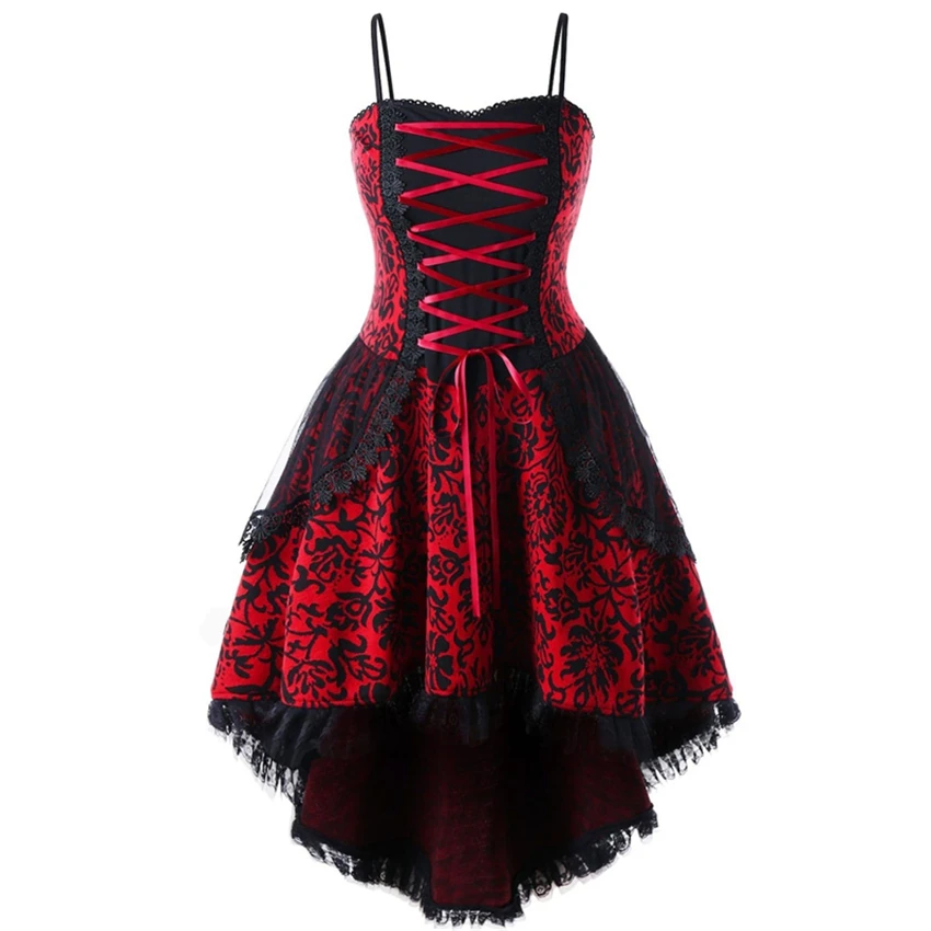 Винтажное Сексуальное Женское Платье с лямкой на шее средневековый стиль