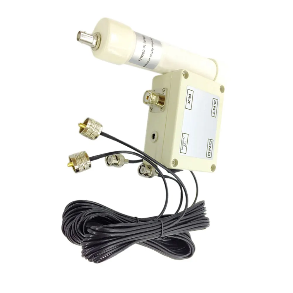 

Active Antenna Mini Whip Antenna VLF LF HF VHF 10 kHz-30 MHz with Portable Cable for Radio Communication Tool accessory