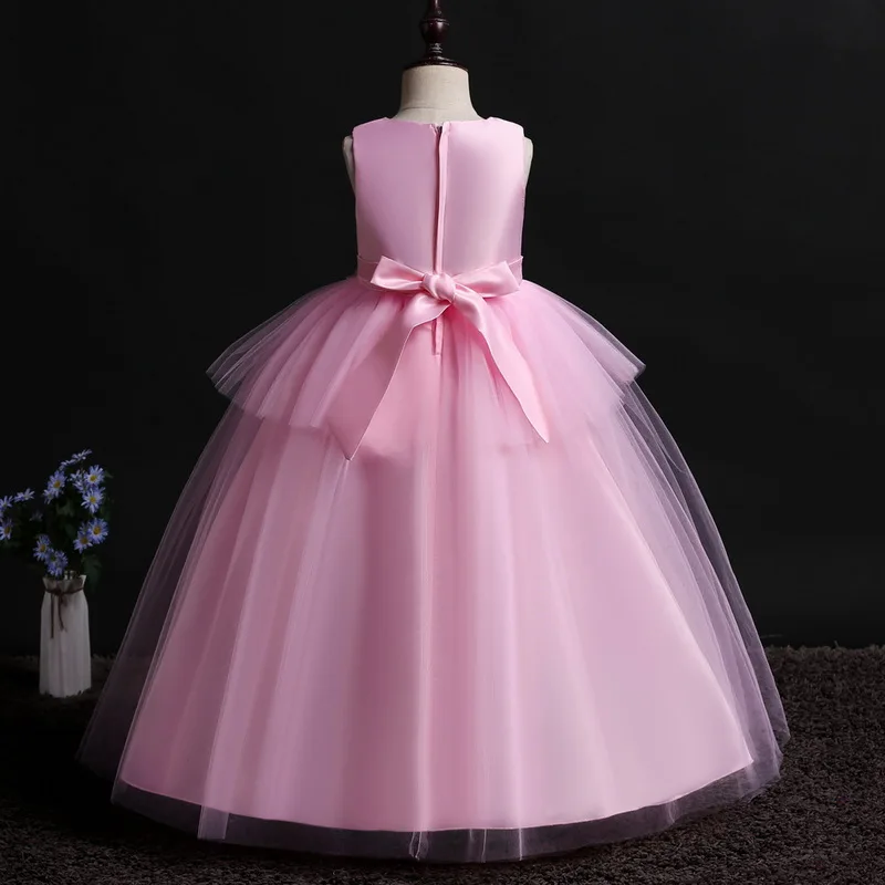 Платье с цветочным узором для девочек длинные платья свадьбы букет невесты