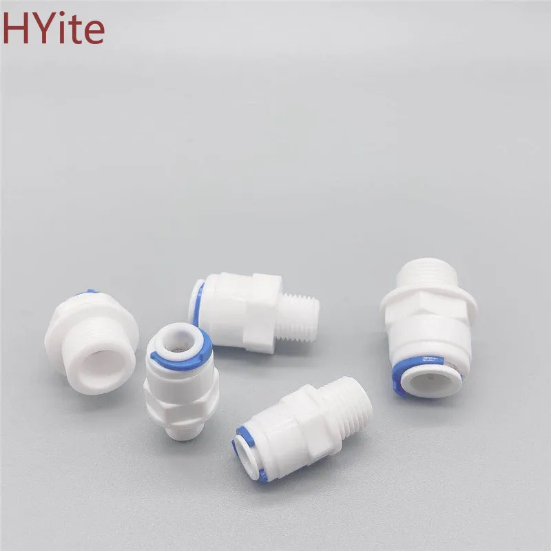 Прямой фитинг для труб RO 1/4 3/8 OD шланг 1/8 &quot1/4&quot 1/2 &quot3/8&quot BSP пластиковая резьба