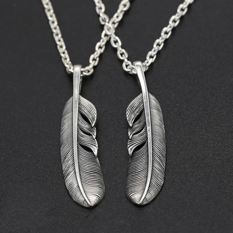 

S925 Sterling Silver Jewelry Takahashi Goro Retro Thai Silver Personality Hand Selling Classic Eagle Feather Pendant