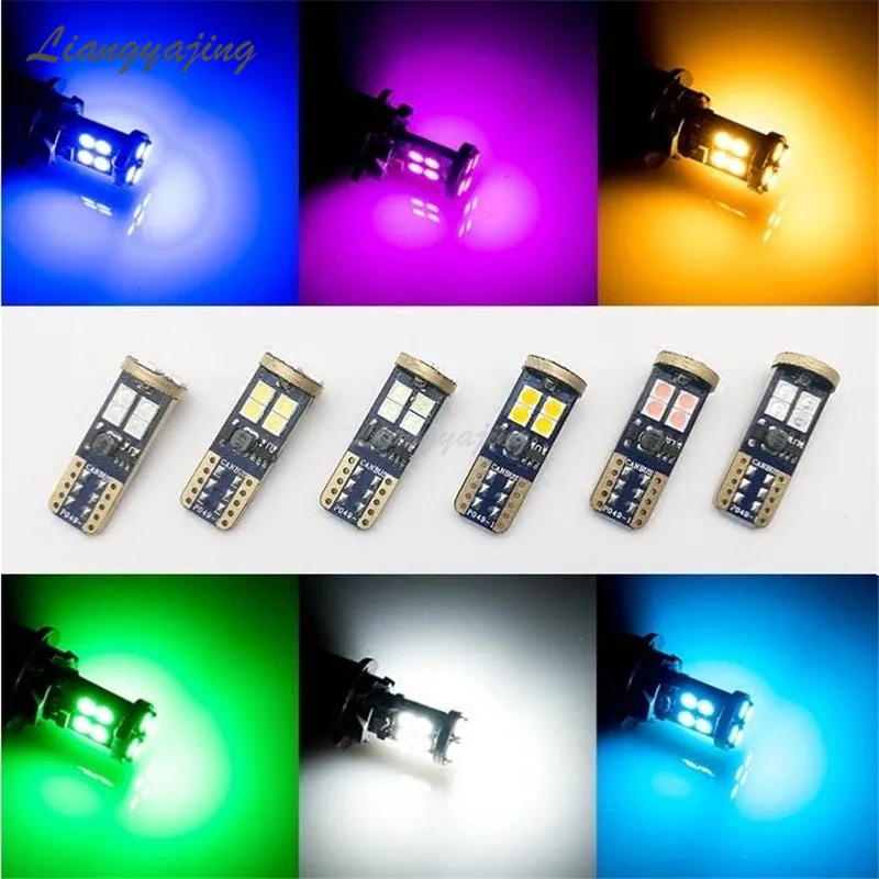 

6 шт., Canbus T10, 3030, 12SMD светодиодный автомобильный мотор, боковой светильник, лампа для зазора, сигнальный светильник, T10, Canbus, без ошибок, W5W, свет...