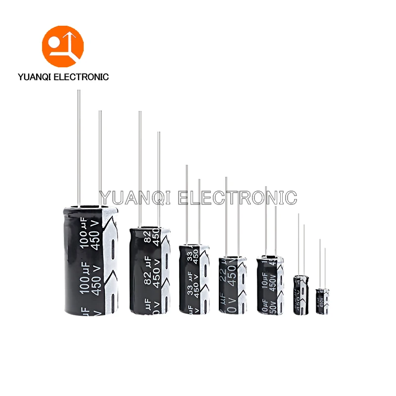 5 шт. 450V Алюминий электролитический конденсатор с алюминиевой крышкой 1 мкФ 2 3 4 7 10