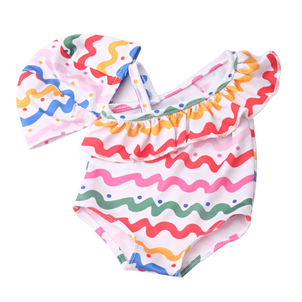 Летний Пляжный комплект бикини для девочек подходит 18 дюймов аксессуары