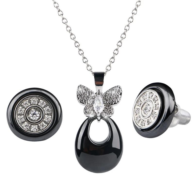 Классический черный белый цвет здоровый керамический набор капли воды кристалл