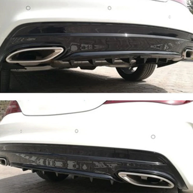 Hot 58.4x15.2Cm Style Universal Rear Bumper Lip Diffuser 5 Fin Gloss Black Abs Car Shark | Автомобили и мотоциклы