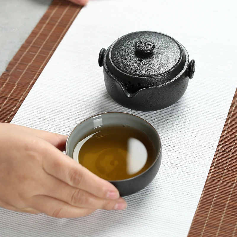 Китайский семейный чайный горшок керамическая ретро-дизайнерская чайная чашка