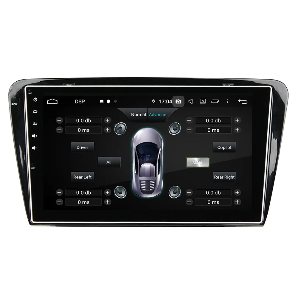 Автомагнитола на Android 9 с DSP мультимедийный видеоплеер GPS-навигацией для SKODA Octavia 2014