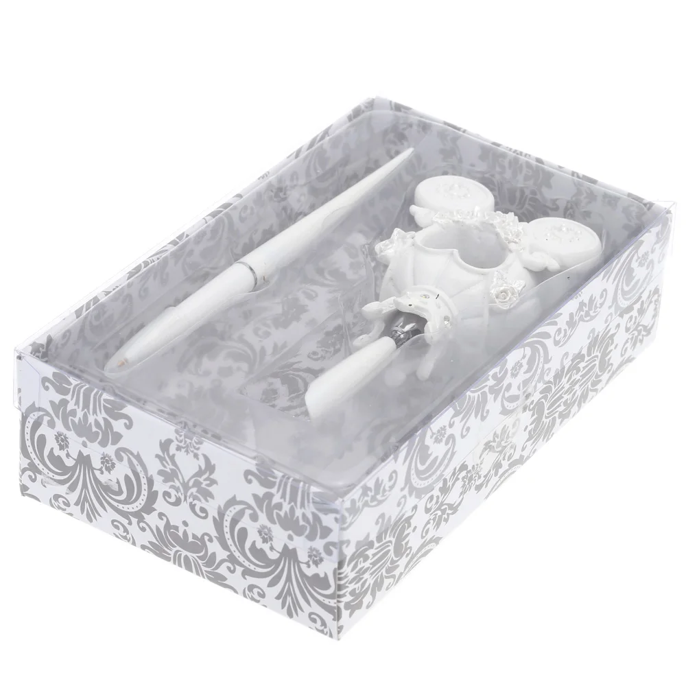 Новинка Золушка Свадебная ручка и держатель ручки набор белая Смола Тыква карета