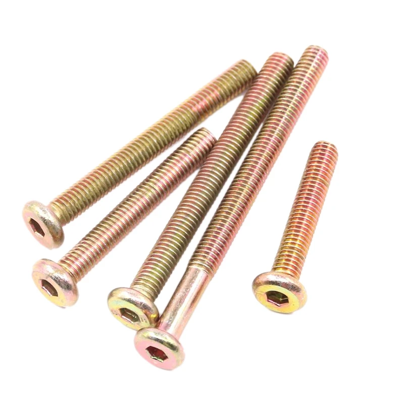 100 шт. мебельные болты для кроватки с бочками набор мебели детские 40 мм/50 мм/60 мм/70