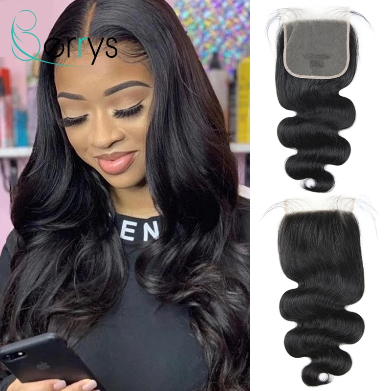Berrys Hair Peruvian 100% Human Hair 6x6 Lace Closure Body Wave TRANSPARENT 5x5 Lace Free Part Per Plucked Hairline Virgin Hair