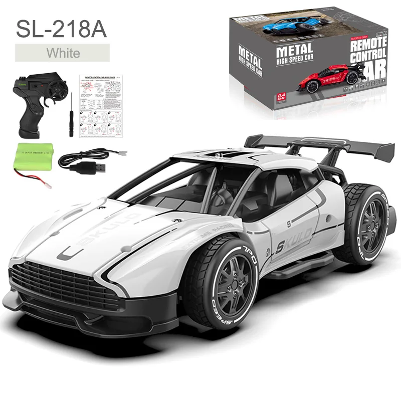 

1:24 Wireless Remote Control Car 2.4G Four-wheel Drive Alloy Remote Control Car High-speed Drift Sports Car Model Gift