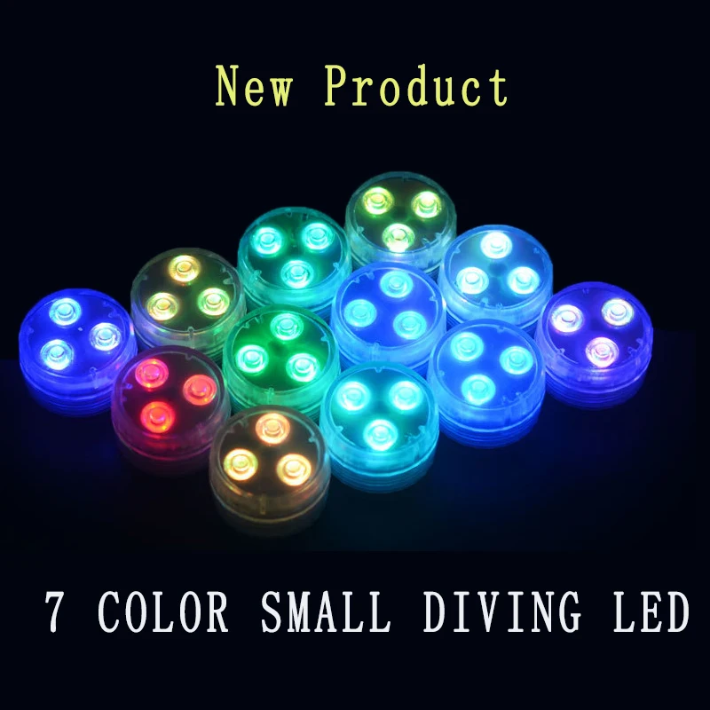 

lyre LED Color Remote Control Diving Lights RGB Small Knob Aquarium Pool Landscape Decoration DJ Strobe Dream Party Gala CN