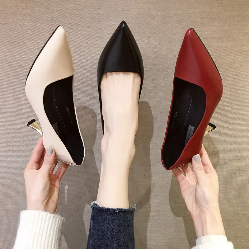 Лидер продаж женские туфли лодочки сезон весна осень свадебные на высоком