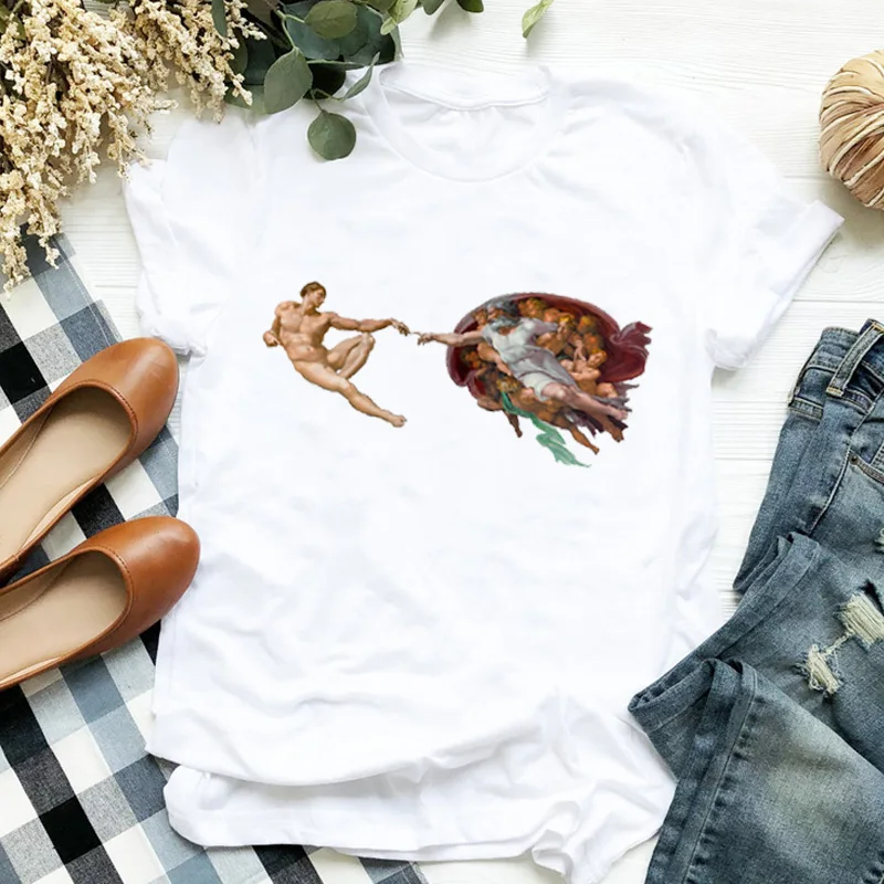 Женская Винтажная футболка в стиле 90 х с принтом|Футболки| |