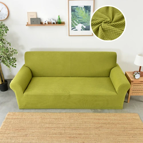 Green yellow Из Полар-флиса для диванов кукурузные зерна чехол для дивана толстые Универсальный Эластичный чехол для мебели для кресло гостиная 1/2/3/4-сиденье дивана - Цвет: Green yellow
