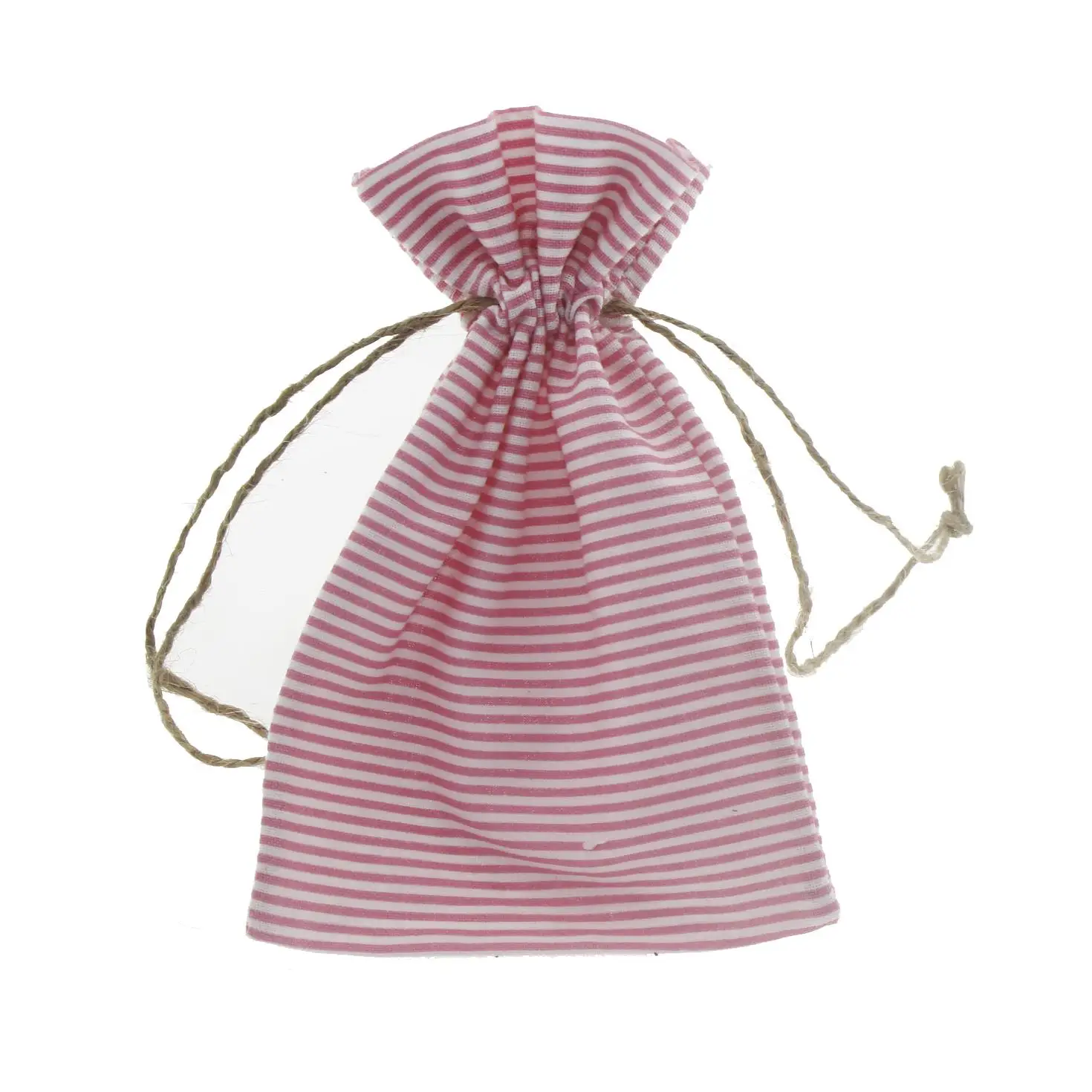 

10 Pieces 10x15cm Linen Pouch Pink Striped