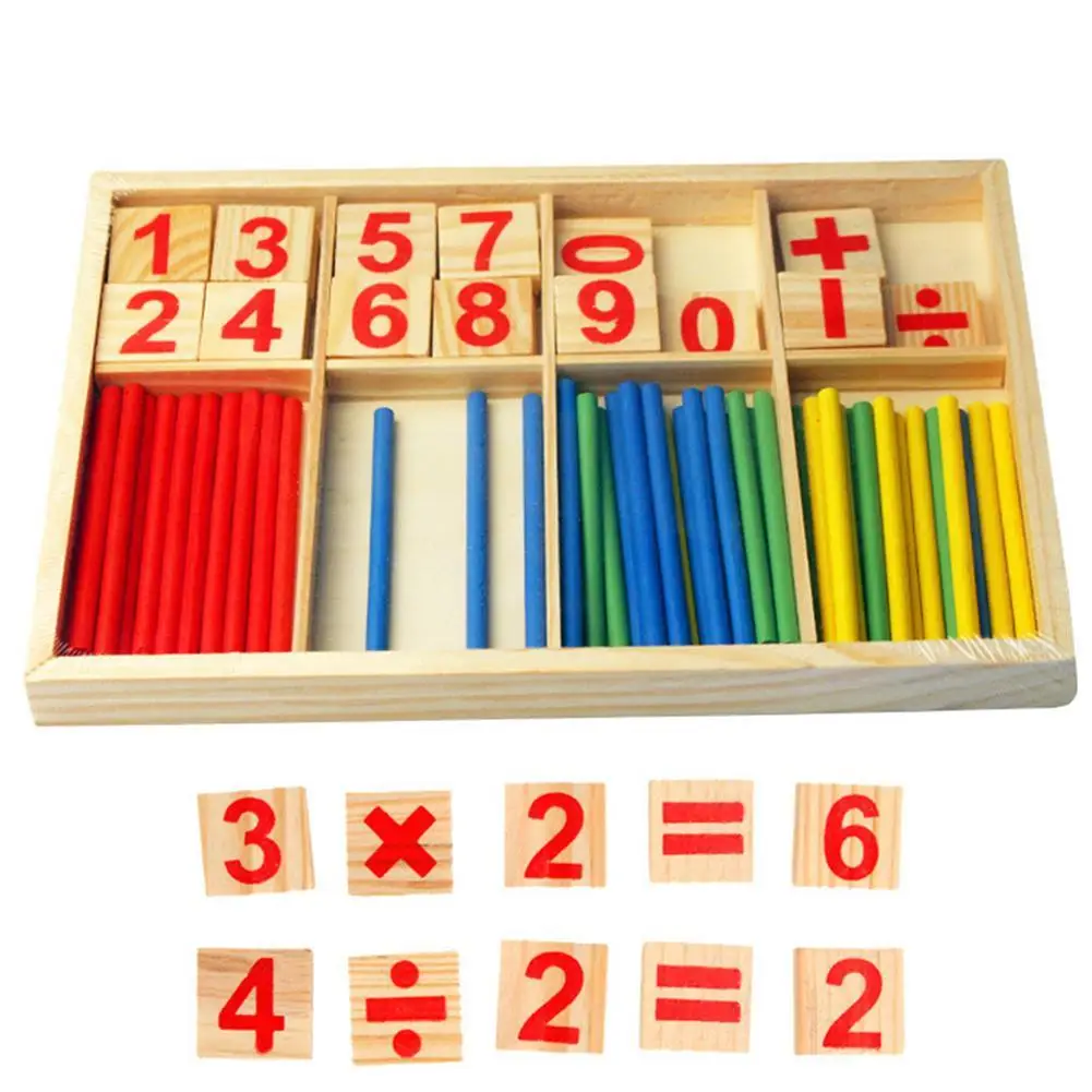 Baby Learning Counting Sticks Education Wooden Toys Building Intelligence Blocks Mathematical Stick Early | Игрушки и хобби