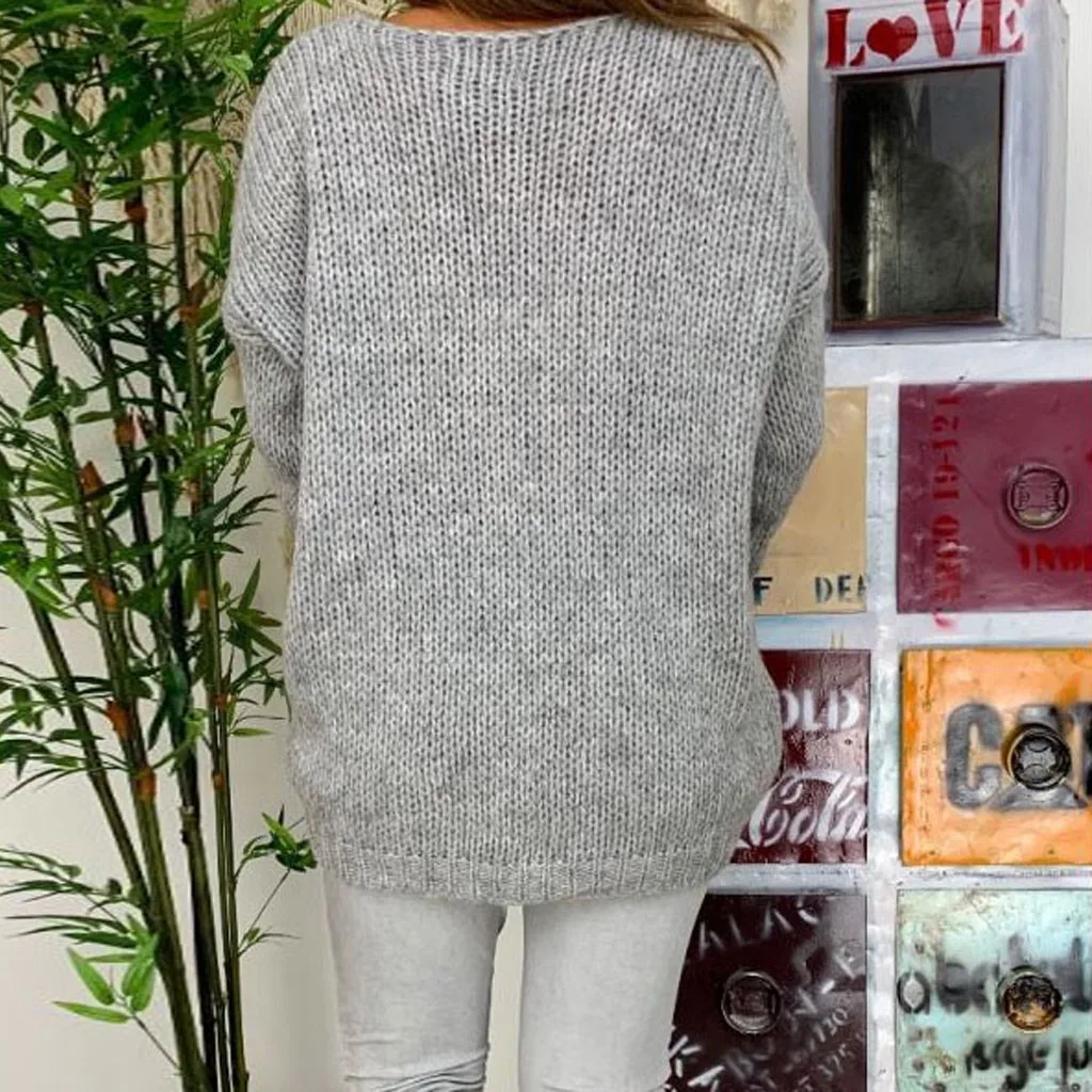 Женский свитер с принтом со звездами вязаный кардиган v образным вырезом