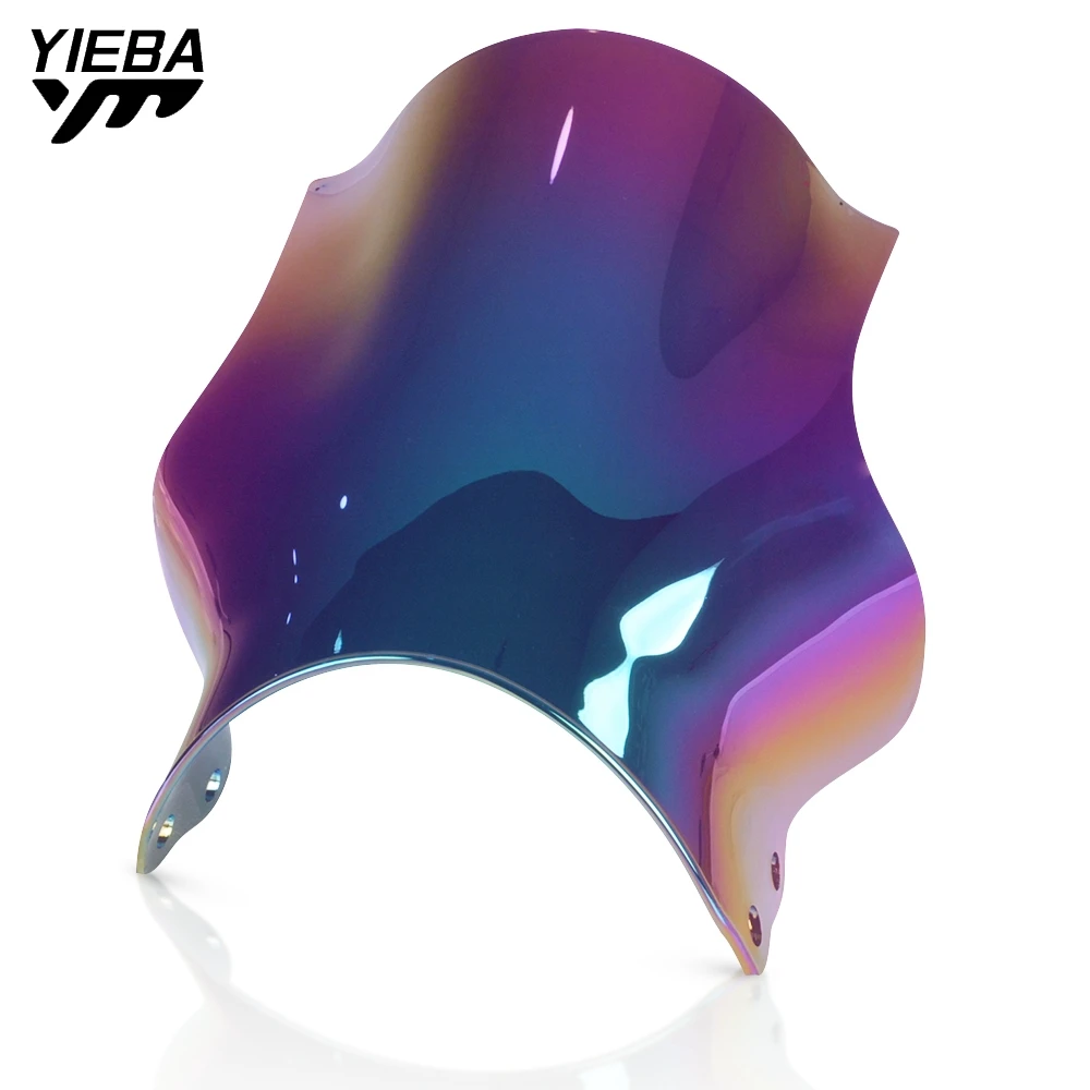 Ослепительный синий черный прозрачный лобовое стекло мотоцикла для Honda CB400 CB600 CB750