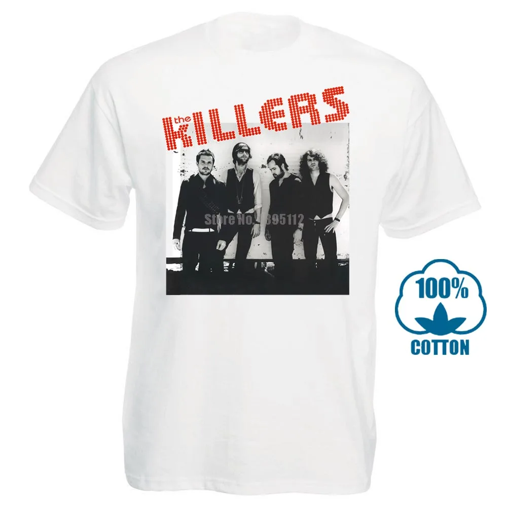 The Killers футболка винтажная Ретро графическая Мужская футболка Инди панк Рок Музыкальная Группа Мужская футболка Мода - Цвет: Белый