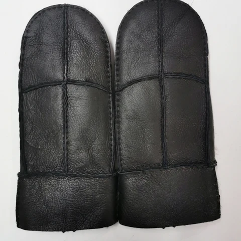 Новые перчатки ручной работы из натуральной овчины, рабочие перчатки, зимние перчатки из овчины, мужские теплые плотные перчатки из шерсти