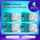 1-4 SONOFF sonoff dual r3 smart Mini Switch dualr3 wifi diy двусторонний контроллер питания переменного тока с контроллером работы с Alexa Ewelink