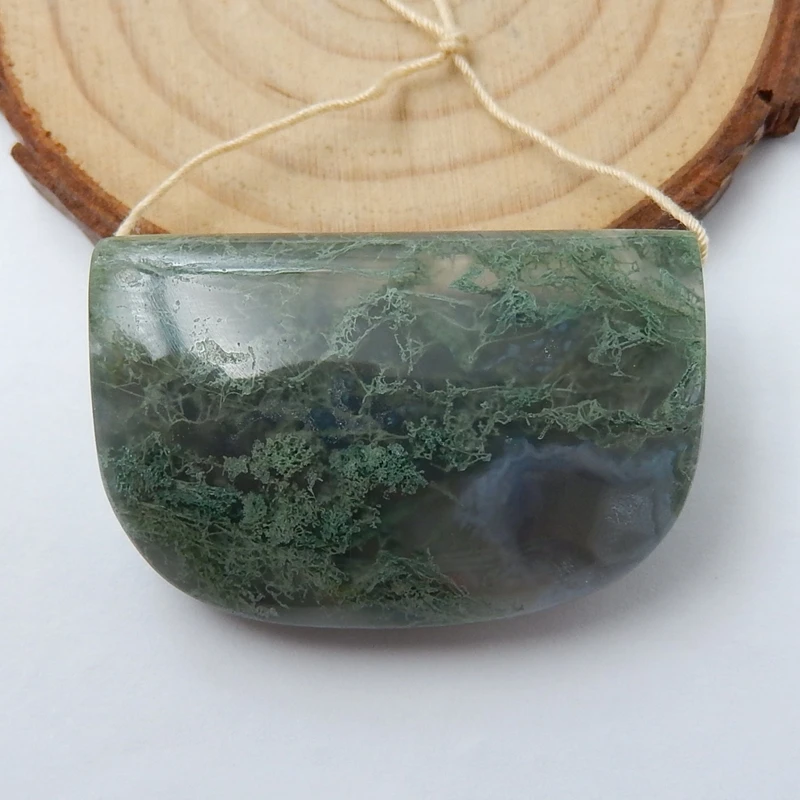 По выгодной цене с доставкой мох агатом кулон из натурального камня 39x26x13 мм 24 6 г