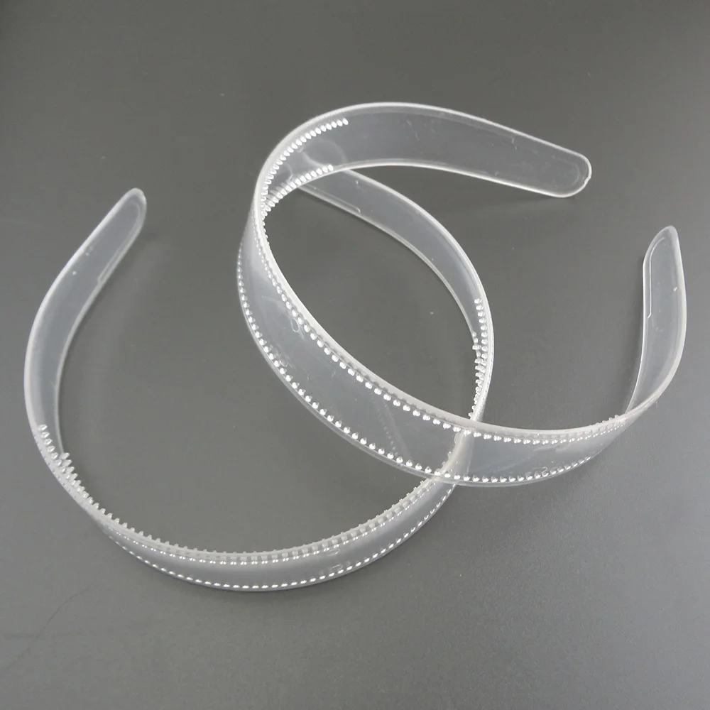 10PCS 2.5cm Clear Plastic Headbands with Teeth Plain Transparent Hairbands for DIY Women Hair Accessories Raw Hair Hoops images - 6