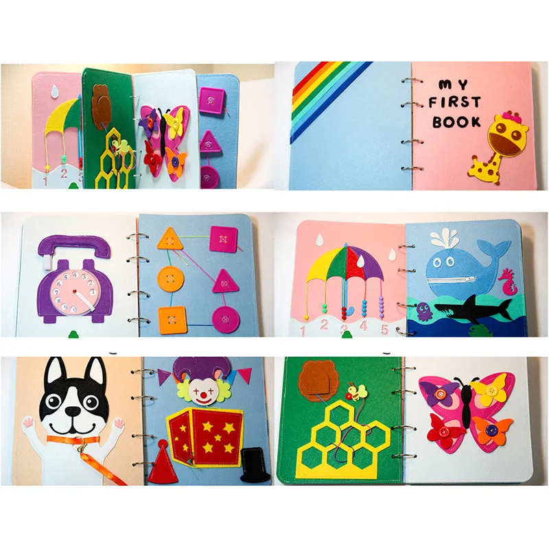 DIY наборы ремесел тихие книги забавная тема дорожного движения книга из ткани